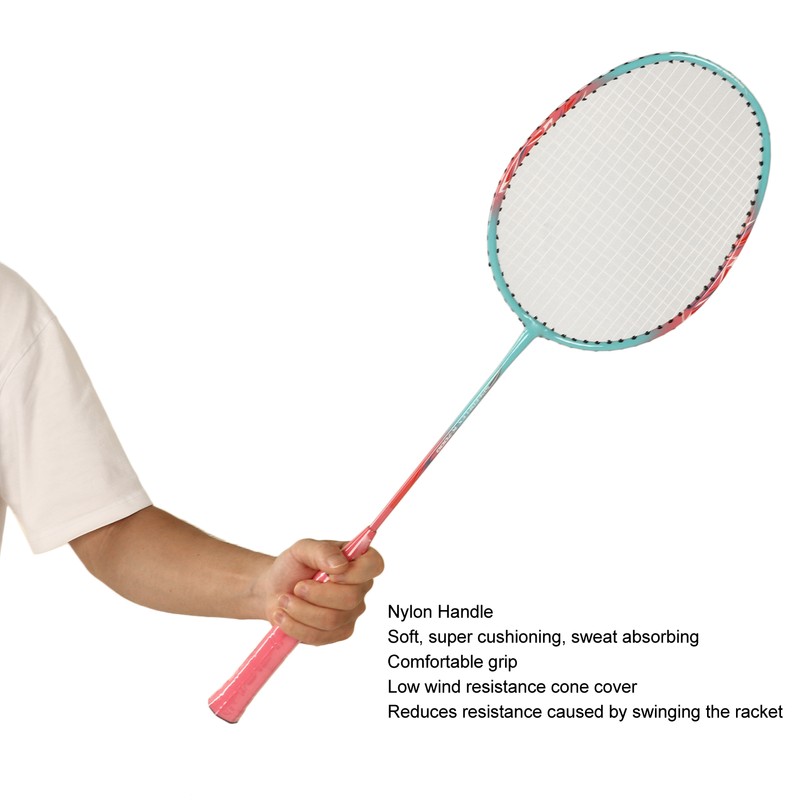 Badminton Racket Lightweight Portable Iron Alloy Frame Double Badminton Racquets