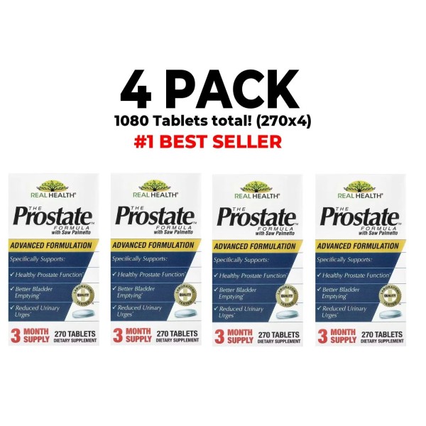 Real Health, 4 PACK, The Prostate Formula with Saw Palmetto,