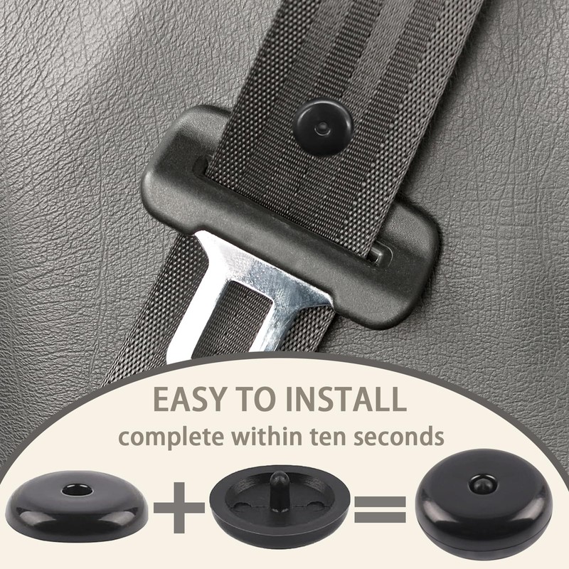 5 Sets Universal Seatbelt Stopper Kit, Snap-on Seat Belt Button