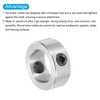sourcing map Shaft Collar 12mm Bore Aluminum Alloy Clamping Collar