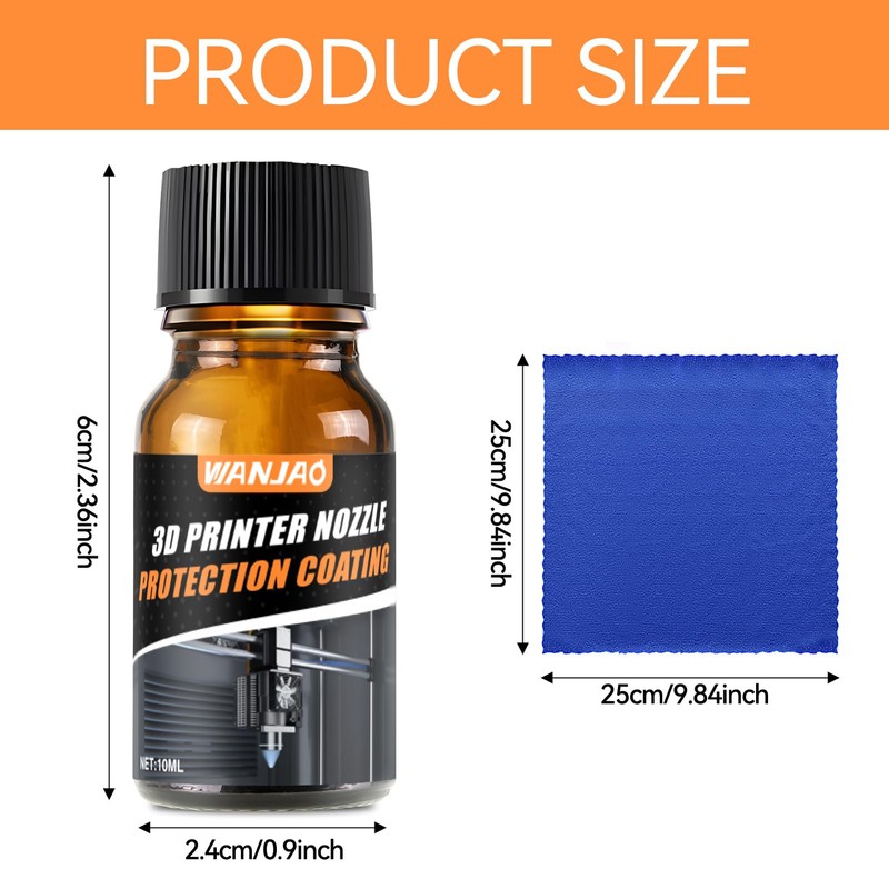 WANJAO 3D Printer Nozzle Protection Coating, 3D Printer Nozzle Cleaner