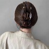 Sttiafay Large Claw Hair Clip - Brown Acrylic Geometric Big