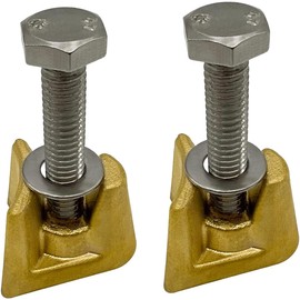 Swimcare 2 Pack Bronze Wedge Assembly for 4" Rail Anchors - (1) Wedge, (1) Bolt & (1) Washer, for Pool Ladders