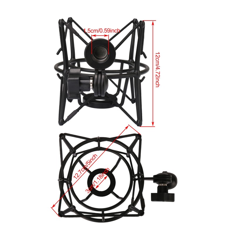 Bstinay Anti-Vibration Recording Microphone Shock Mount Suspension Holder for Newman