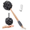 Slick Loofah with Long Handle - Back Scrubber, Shower Loofah