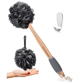Slick Loofah with Long Handle - Back Scrubber, Shower Loofah with Handle, Shower Supplies