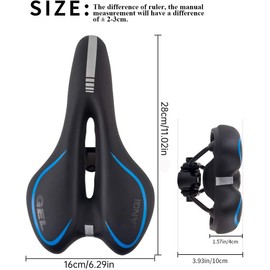 Comfortable MTB Gel Seat Mountain Bike Saddle MTB Saddle Mountain Bike Seat Gel Bikes Seats Breathable & Soft & Waterproof Bike Saddle Cushion for Men and Women