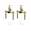 QWORK Self-Tapping Saddle Valve, Pack of 2, Copper Needle Valve