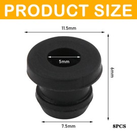 Pot Carrier Rubber, Rust Rubber Feet Compatible with Dogetic, Smev and Thetford, Rubber Feet for Gas Stoves with 5 mm Hole Diameter, High Temperature Resistant Rubber Plugs for Motorhome, Gas Hob
