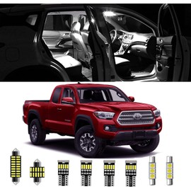 AWALITED 9pcs Tacoma Interior LED Lights Kit for 2023 2022 2021 2020 2019 2018 2017 2016 Toyota Tacoma All Cab Size, Super Bright LED Map Dome Light Replacement Interior Lights Bulbs