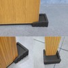 Rubber Door Stoppers Wedge,Bidirectional Door Stops,Small Size Cube Doorstop,Black，2Pack