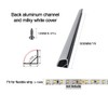 HAMRVL 6-Pack 30cm/1ft Led Channel Diffuser Black Aluminum with Mliky