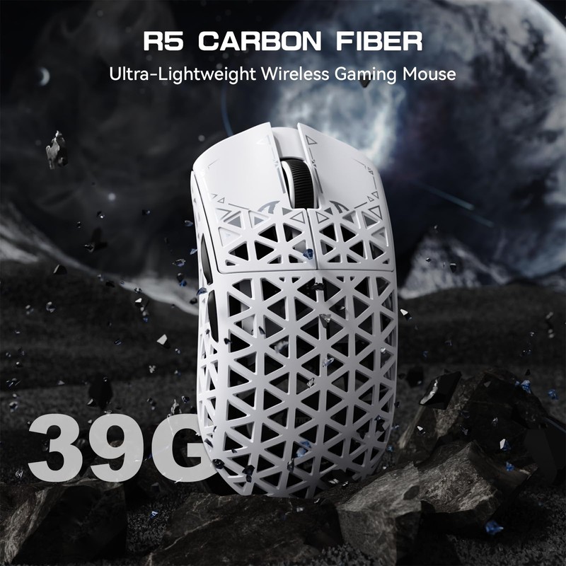 ATTACK SHARK R5Ultra 8K Carbon Fiber Wireless Gaming Mouse with