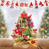 UCAMP Mini Small Christmas Tree, Artificial Christmas Tree with Lighting,