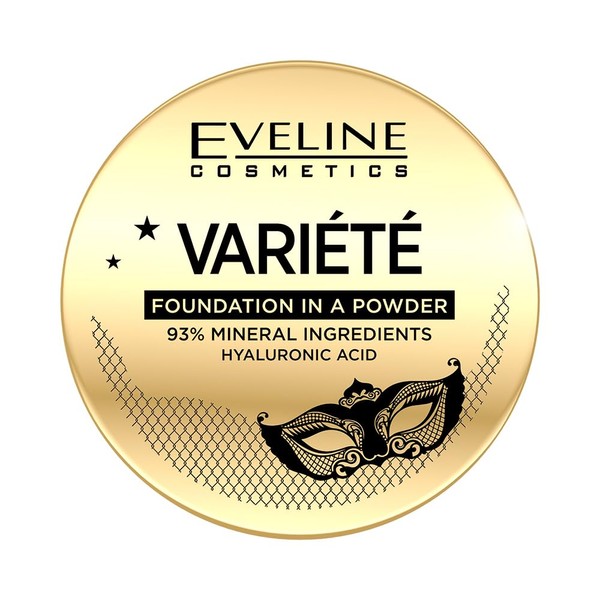 Eveline Cosmetics Variété Minerales Puder-Make-up mit Hyaluronsäure – Leichte Formel,