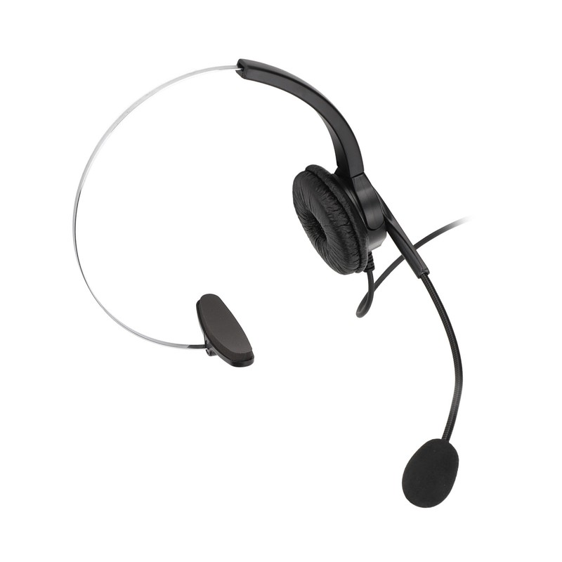 Call Center Headset Mono Noise Cancelling Dual 3.5mm Plug Computer