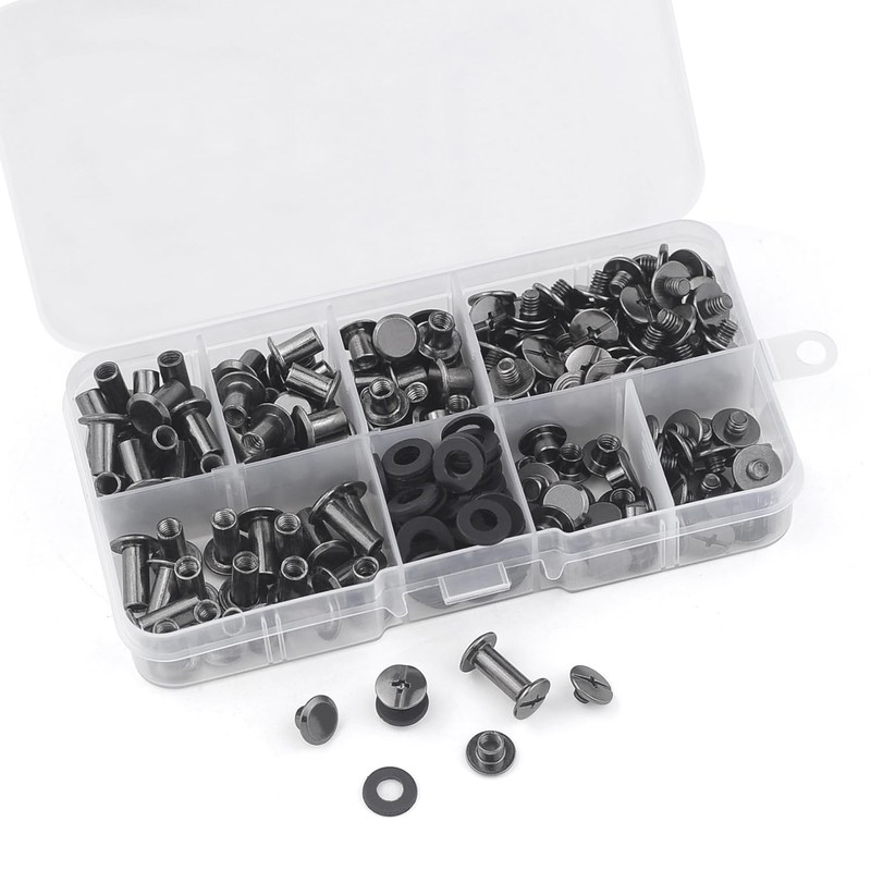 MABAHON 100 Set Chicago Screws Book Screws 4/6/8/10/12 mm Rivet