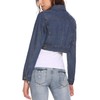 Grabsa Women’s Button Down Long Sleeve Cropped Denim Jean Jacket