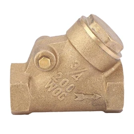 Check Valve NPT 3/4 inch Thread Brass Check Valve Y-Type one-Way Check Valve 1.6Mpa for Water Gas, NPT3 / 4 "Check Valve Type Y