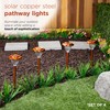 Alpine Corporation LBM174SLR-4 Solar Copper Stainless Steel Pathway LED Lights,