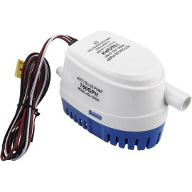 Amarine Made 12v 760gph Auto Submersible Boat Bilge Water Pump w/ Float Switch for 3/4" Hose