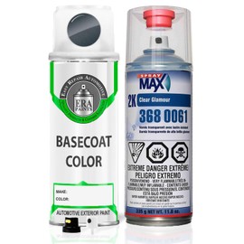 ERA Paints 47C - Polymetal Gray Metallic for MAZDA Exact Match Automotive Spray Paint Spray - Essential Kit w/ 2K 3680061 Clearcoat