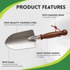 Zenrok Garden Tools, 4 Pack Garden Shovel with Wooden Handles