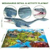 Oriate Dinosaur Toys w/Large Play Mat, Realistic Mosasaurus Figure Playset