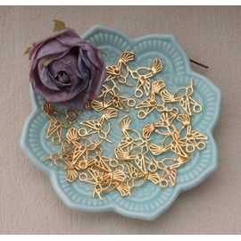 Ruwado 50 Pcs Hollow Birds Jewelry Making Kits Metal Small 1.8 x 1.7 x 0.2 cm Cute Birds for DIY Jewelry Making Necklace Bracelets Earring Keychain Key Ring Crafting Supplies (Gold)