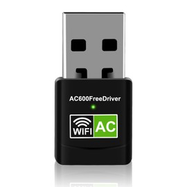 WLAN Adapter, WiFi Stick 600Mbps Mini Dual Band 2.4GHz / 5GHz Wireless USB Adapter Receiver 802.11ac/n/g/b Network Dongles, for PC, for Windows XP/7/8/10/Vista TV Box No CD required Plug & Play