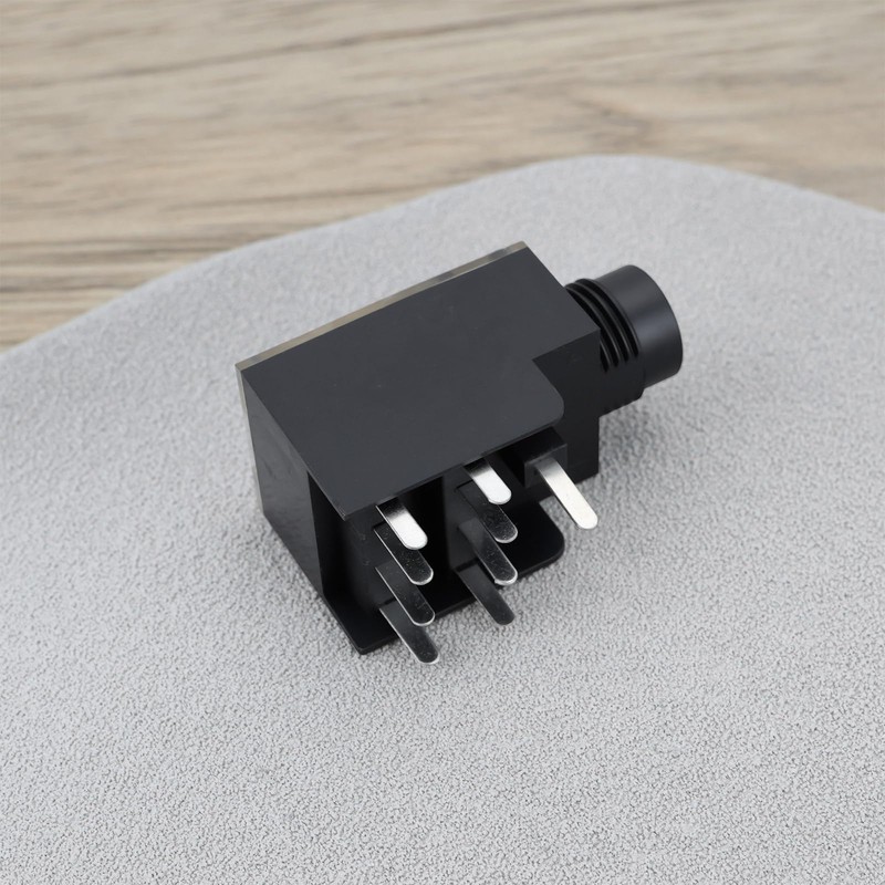 ECSiNG 5 Pieces 6.3 mm 9-Pin Stereo Amplifier Jack Audio