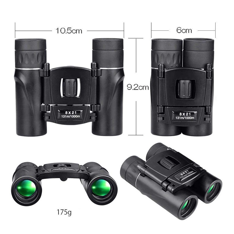 zmart 8x21 Compact Zoom Binoculars 1000m Folding hd Mini Telescope