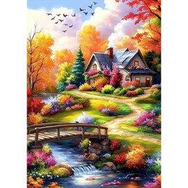 TOSTOG Diamond Painting Kits for Adults,Landscape 5D DIY Diamond Art Kit Full Drill Diamond Crystal Rhinestone Arts and Crafts Picture for Home Wall Decor 30x40cm