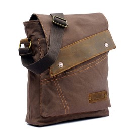 Yimidear® Men's Retro Canvas Bag Messenger Bag Single Shoulder Bag Briefcase (Coffee)