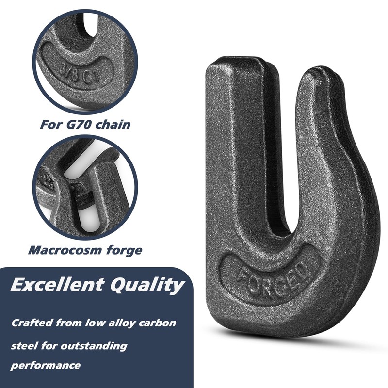 HANDRERLEE 8 Pack 3/8 Inch G70 Weld On Grab Chain