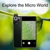 PUSOKEI 100X Phone Microscope,Mini Pocket Phone Camera Lens Attachment Microscopes