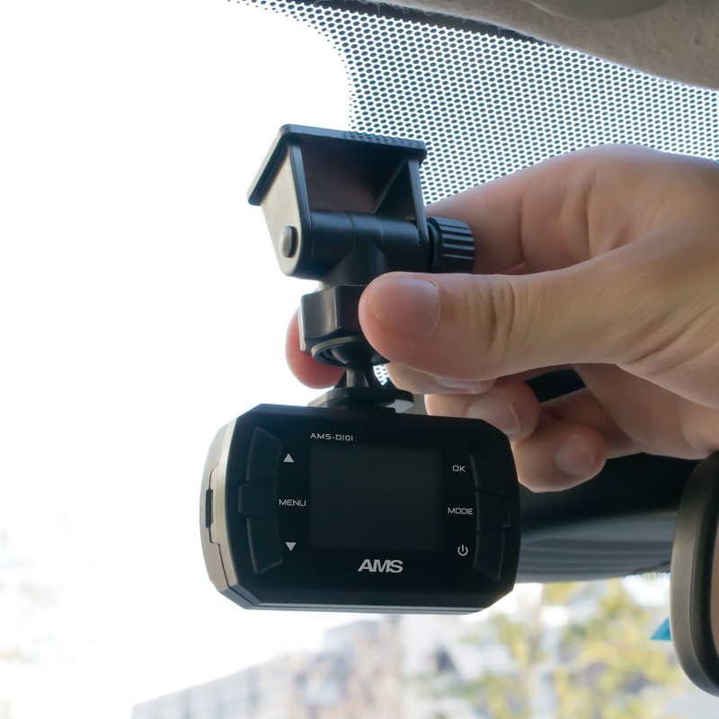 AMS AMS-D101 Dash Camera, 1.5 Inches, 1 Million Pixels, Continuous
