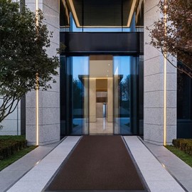 tonchean Commercial-Grade Entrance Mat 3x10Ft Indoor Outdoor Brown Floor Mat Heavy Duty Rubber-Backed Striped Brush Step Entrance Mat for Hallway,Kitchen,Home,High Traffic Area (Brown)