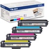 TN-221 Toner Cartridges 4 Pack Replacement for Brother TN225 TN221