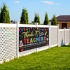Thank You Teachers Teacher Appreciation Week Backdrop Banner Decorations,