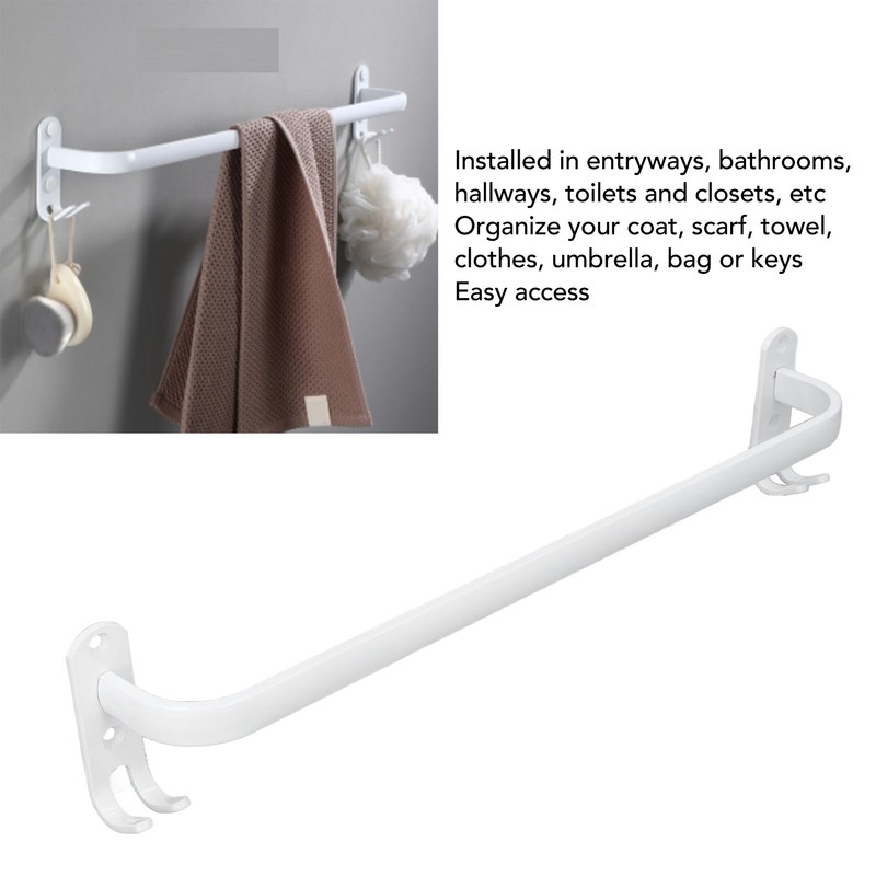 Towel Bar Thickened Wall Mounted Rust Proof Space Aluminum Bath