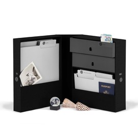 Savor | All-in-One Desk Organizer | Midnight Black – Keep Desk, Office, and Home Organized All-In-One Storage System for Important Files, Documents, Stationery, and Office Supplies
