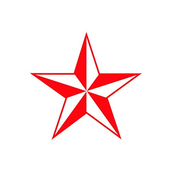 Nautical Star Sticker - Decal - Die Cut - Red