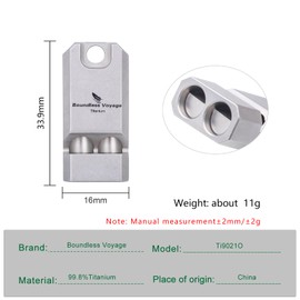 iBasingo 2-Pack Hiking Whistles 125dB Dual-Tube Titanium Loud Emergency Safe Whistles with Lanyard Survival Signal Tool for Outdoor Camping Backpacking Ti9021O