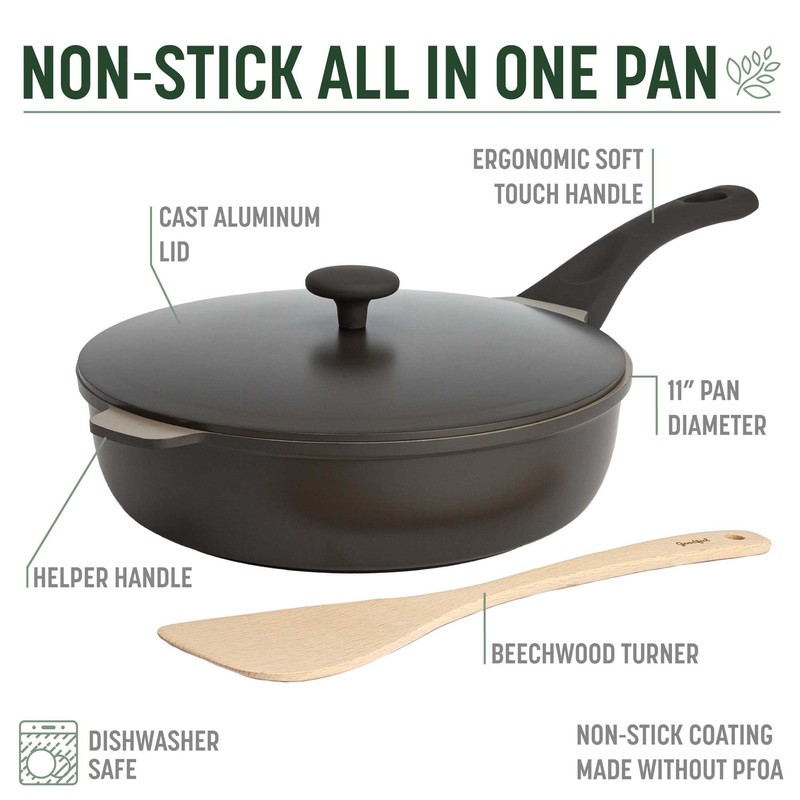 Goodful All-in-One Pan, Multilayer Nonstick, High-Performance Cast Construction, Multipurpose Design