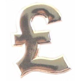 Metal Enamel Pin Badge English Pound Sterling Sign