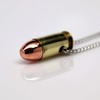 Real Metal 45 Caliber Bullet Necklace Hand Polished Brass and