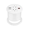 BTU Desktop Power Grommet with USB, 3 inch Hole Recessed
