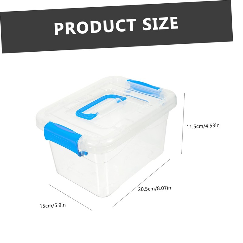 Levemolo 4pcs Desktop Organizer Box Lid and Handle Multi-purpose Storage