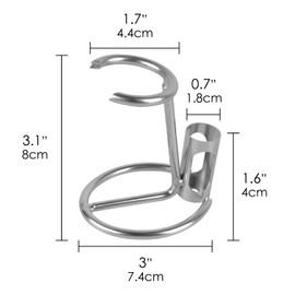 Linkidea Razor Holder Stand, Stainless Steel Shaving Brush Holder with Non-Slip Base, Safety Shaver Kit Organizer for Shower Room and Bathroom (Silver)